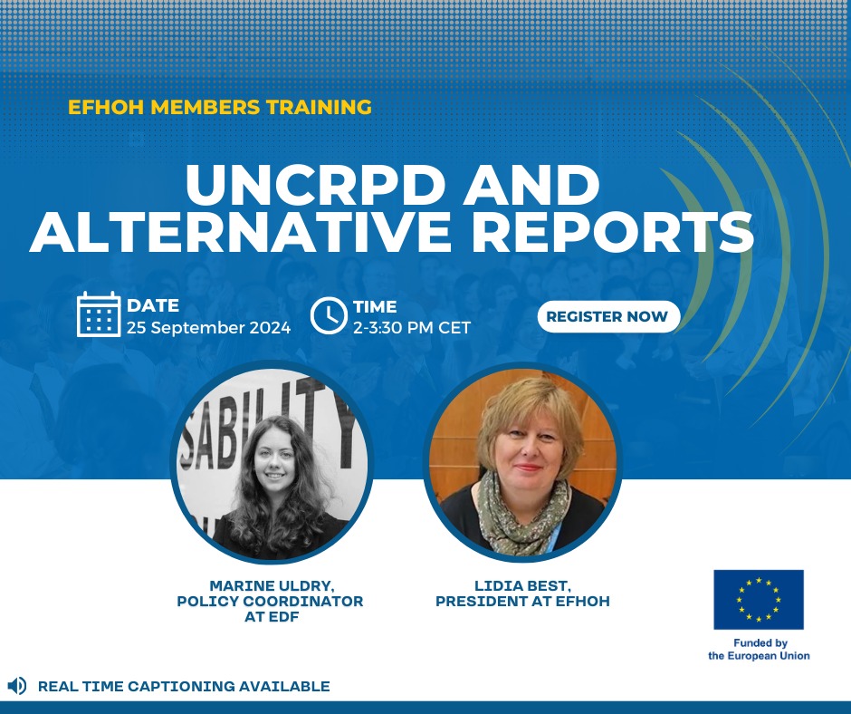 MEMBERS ONLY – UNCRPD Training wih EDF