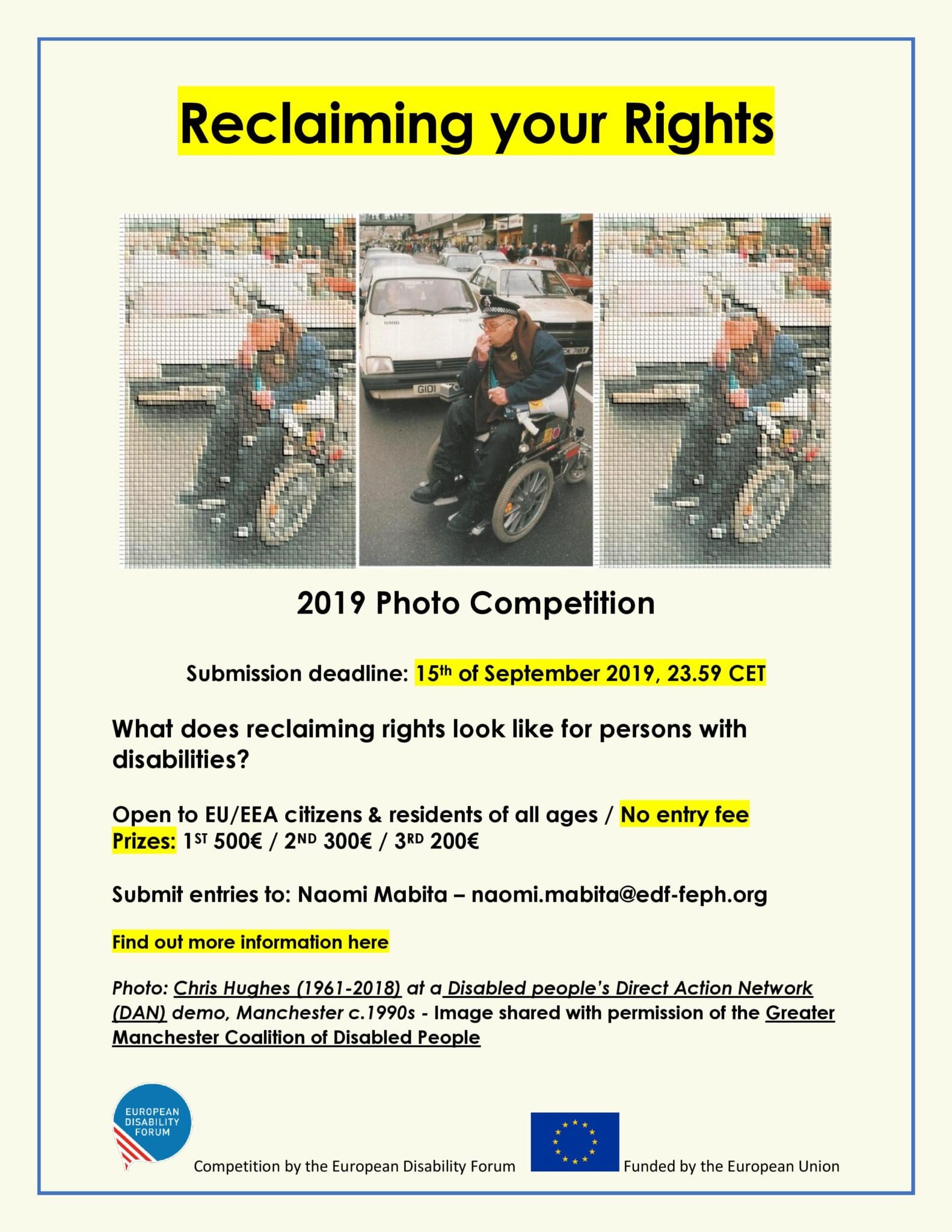 “Reclaiming Your Rights” EDF Photo Competition 2019 EFHOH