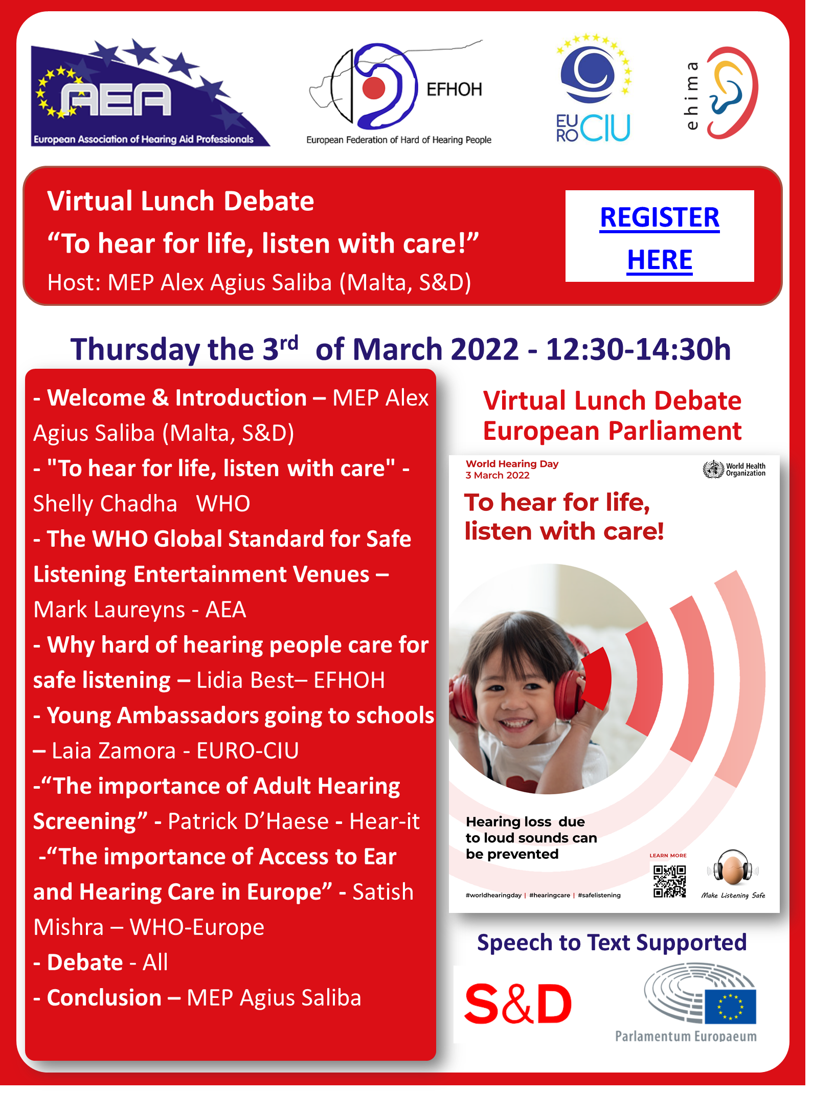 Virtual Lunch Debate at the European Parliment 2022