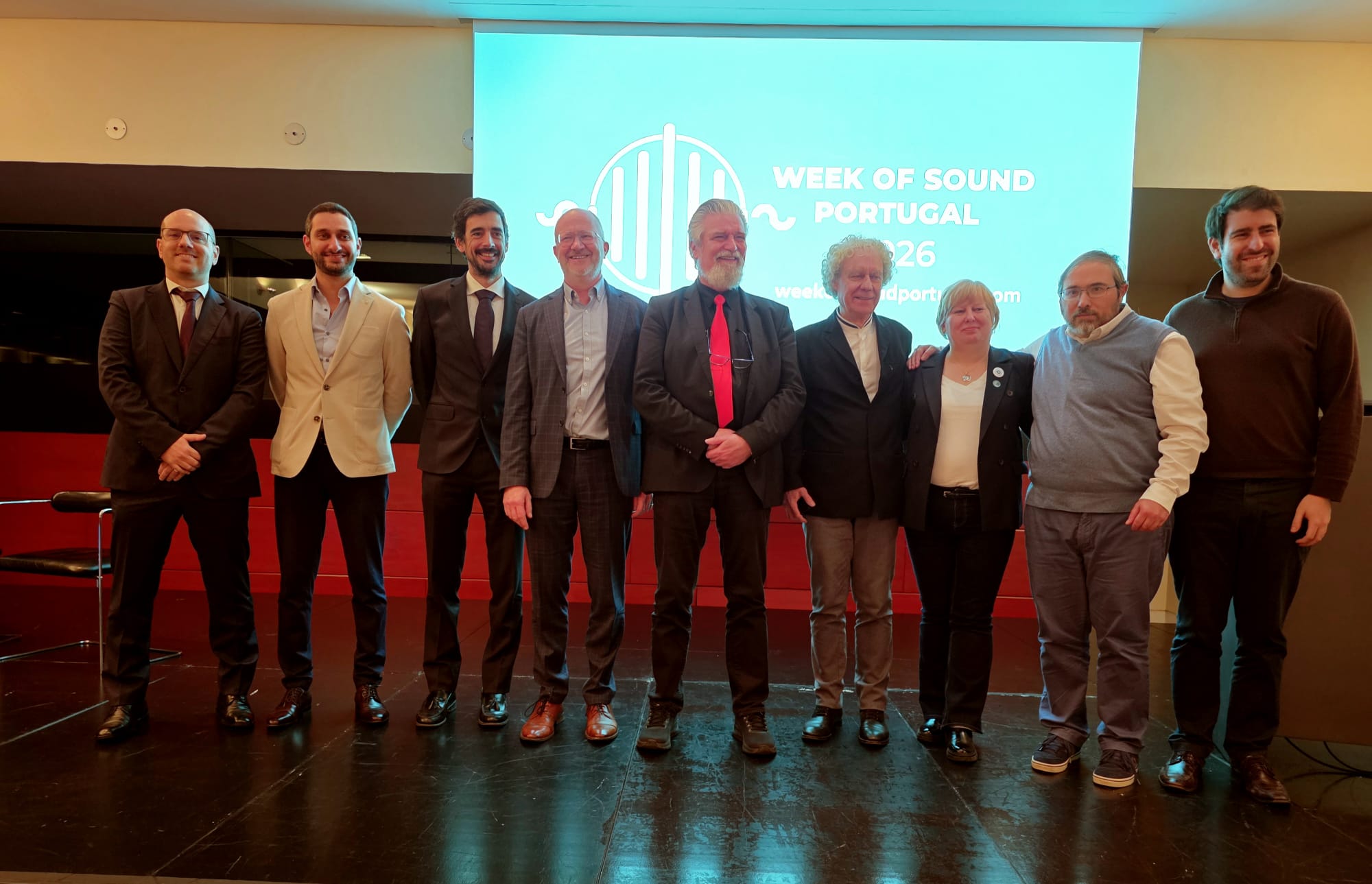 Photo of the speakers at the International Conference of the Week of sound 2026